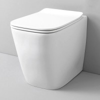 Унитаз приставной напольный ArtCeram A16 Reel ASA001 05 71 с микролифтом, безободковый, матовый белый