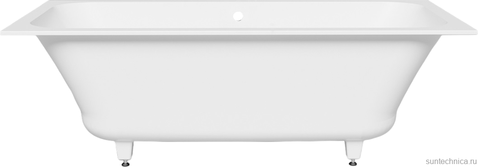 Ванна из искусственного камня Salini Orlanda Axis S-Sense 170x75 см, встраиваемая, матовая белая, на ножках