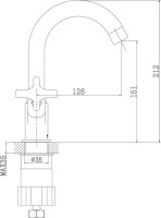 Смеситель для раковины Rossinka RS39 -62U