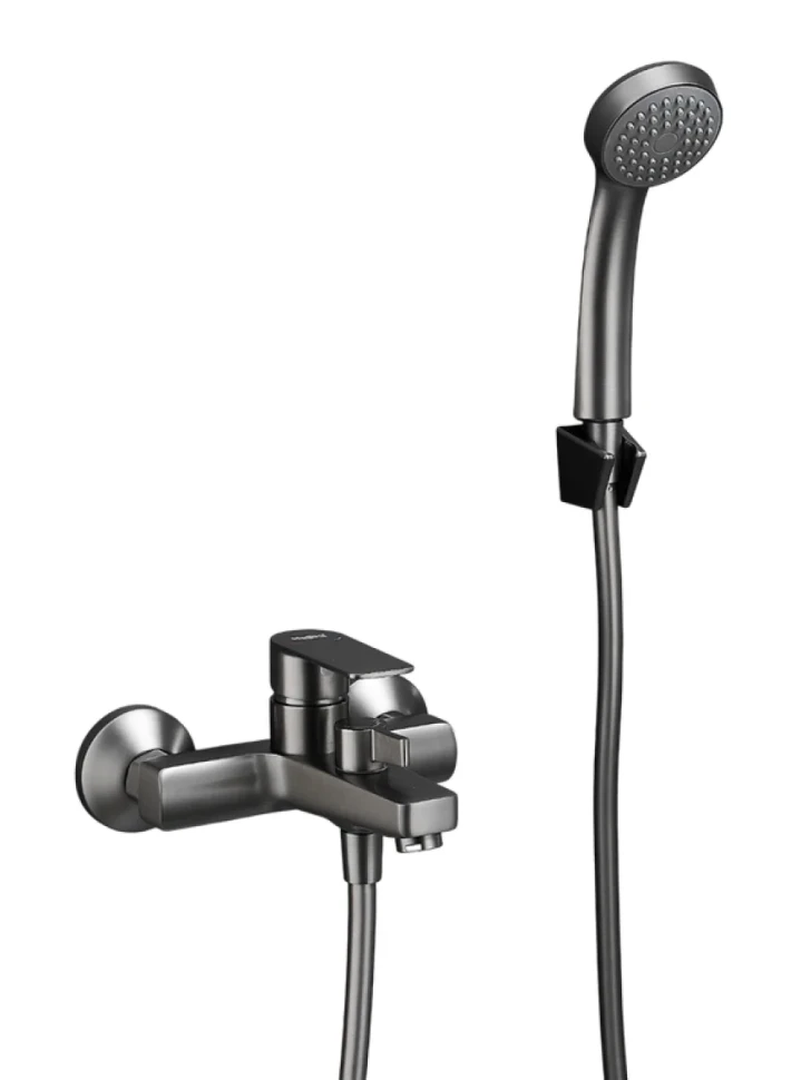 Смеситель для ванны с душем Haiba HB60719-3 оружейная сталь