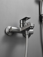 Смеситель для ванны с душем Haiba HB60719-3 оружейная сталь