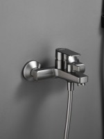 Смеситель для ванны с душем Haiba HB60719-3 оружейная сталь