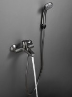 Смеситель для ванны с душем Haiba HB60719-3 оружейная сталь
