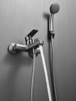 Смеситель для ванны с душем Haiba HB60719-3 оружейная сталь