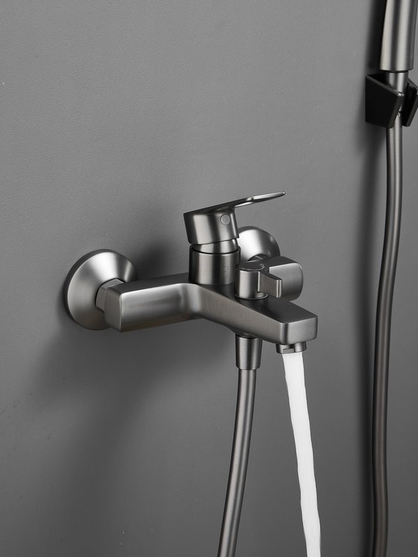 Смеситель для ванны с душем Haiba HB60719-3 оружейная сталь