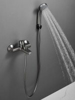 Смеситель для ванны с душем Haiba HB60719-3 оружейная сталь