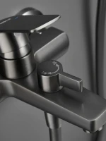 Смеситель для ванны с душем Haiba HB60719-3 оружейная сталь Смеситель для ванны с душем Haiba HB60719-3 оружейная сталь