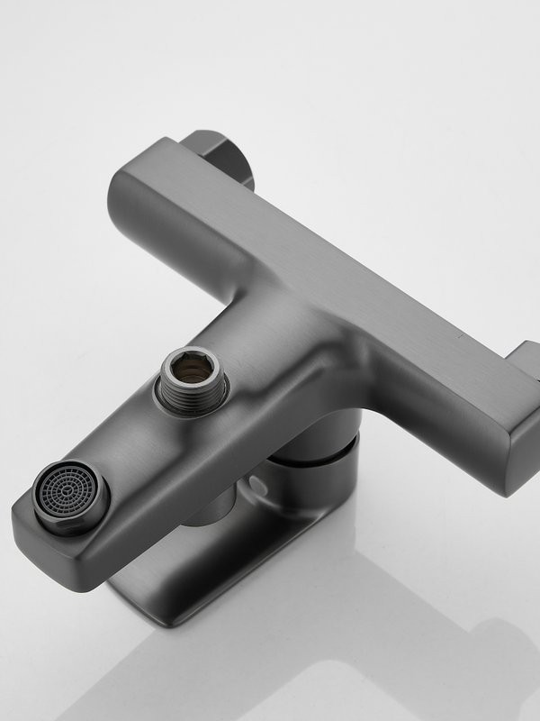 Смеситель для ванны с душем Haiba HB60719-3 оружейная сталь