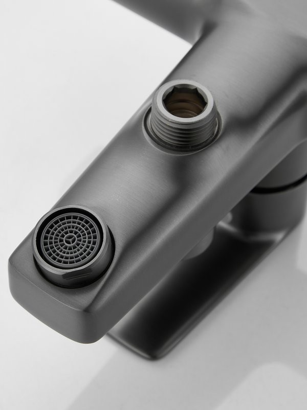 Смеситель для ванны с душем Haiba HB60719-3 оружейная сталь