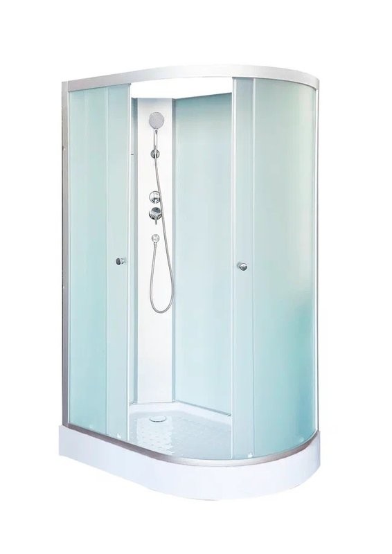 Душевая кабина DTO LM902LN 120х80, без крыши, профиль хром, стекло матовое