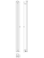 Полотенцесушитель электрический Сунержа Нюанс 4.0 32-0881-1553 150x10 см, подключение справа, скрытое подключение справа, золотой шелк, I-образный