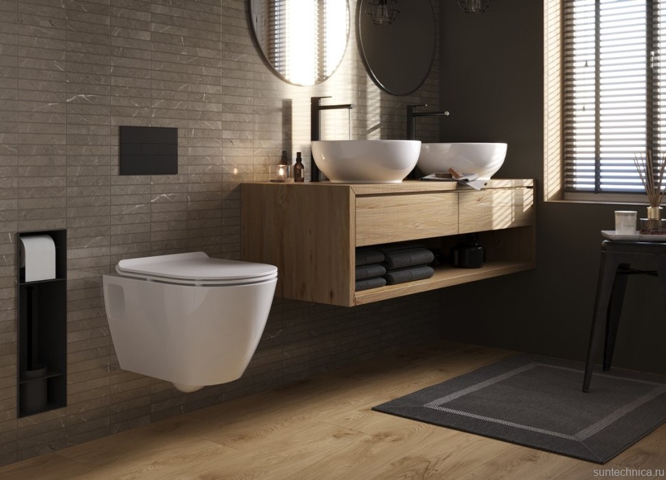 Унитаз подвесной Sanita luxe Art WC.WH/Art/SlimDM.Rim/WHT.G/S1