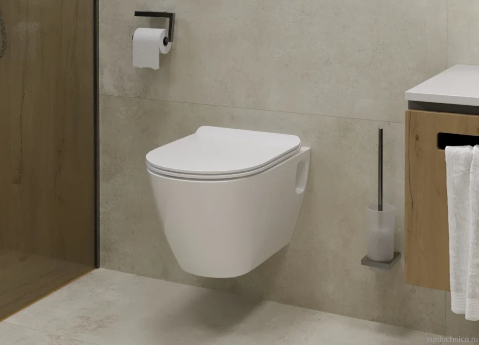 Унитаз подвесной Sanita luxe Art WC.WH/Art/SlimDM.Rim/WHT.G/S1