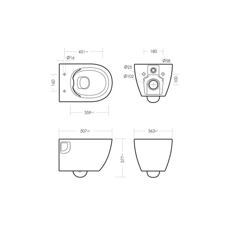 Унитаз подвесной Sanita luxe Art WC.WH/Art/SlimDM.Rim/WHT.G/S1