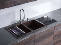 Мойка кухонная Omoikiri Bosen 80-2-DC темный шоколад