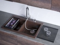 Мойка кухонная Omoikiri Bosen 80-2-DC темный шоколад