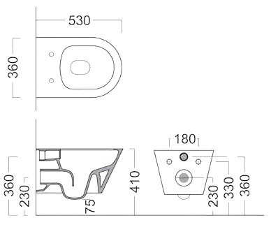 Унитаз подвесной KERAMA MARAZZI Plaza Modern