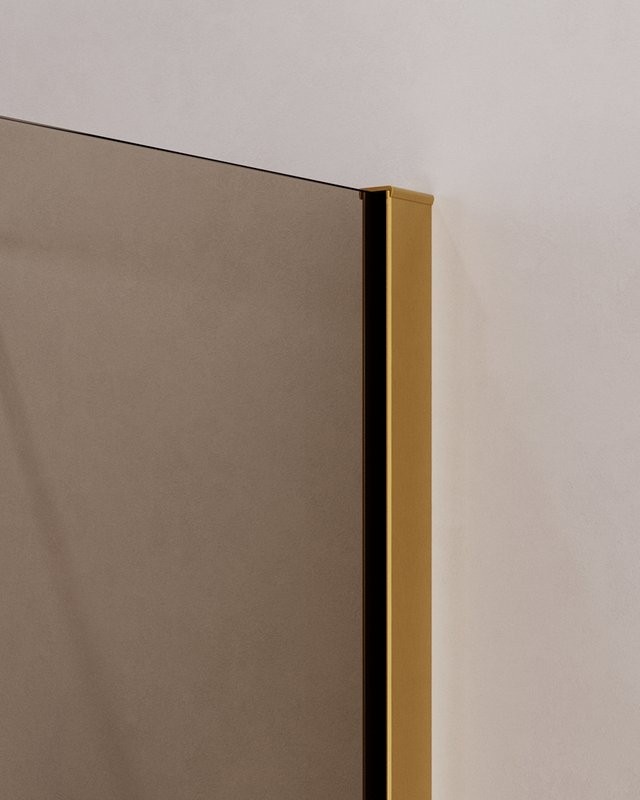 Душевой уголок Cezares Slider AH 1 90-70/80 BR BORO профиль брашированное золото, стекло бронза