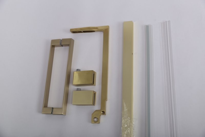 Душевой уголок Cezares Slider AH 1 90-70/80 BR BORO профиль брашированное золото, стекло бронза