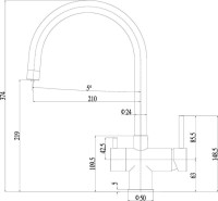 Смеситель для кухни Zorg Inox SZR-7020