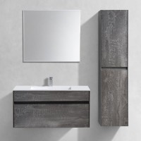 Тумба с раковиной Vincea Chiara 100, камень, с белой раковиной