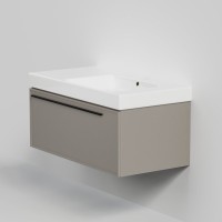 Тумба с раковиной La Fenice Elba 90 подвесная, cappuccino, раковина Cubo 90 R