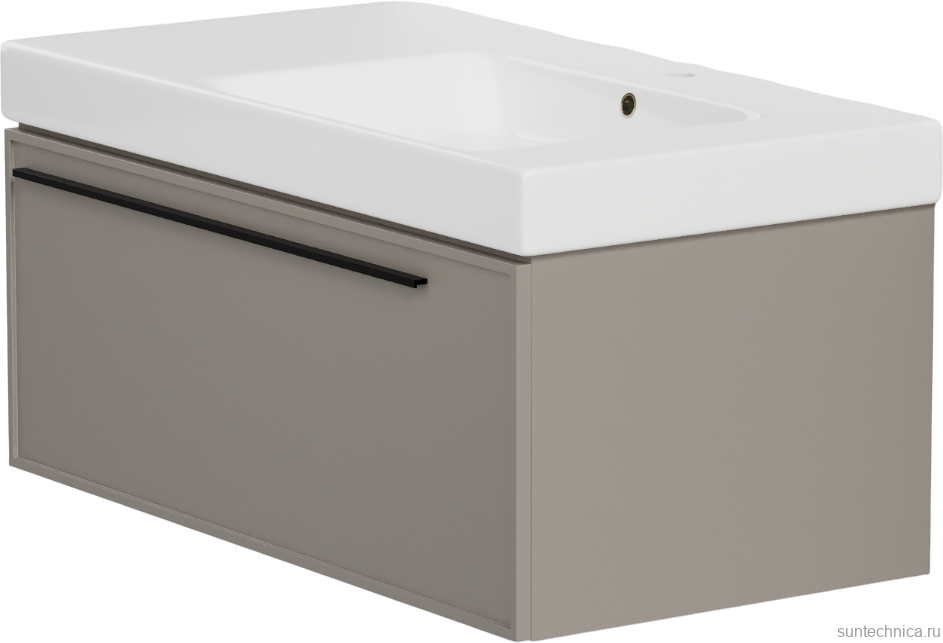 Тумба с раковиной La Fenice Elba 90 подвесная, cappuccino, раковина Cubo 90 R