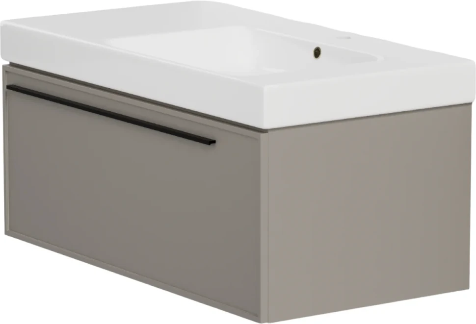 Тумба с раковиной La Fenice Elba 90 подвесная, cappuccino, раковина Cubo 90 R