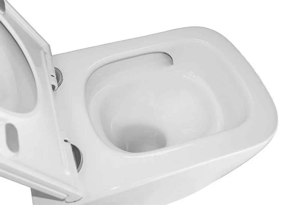 Унитаз подвесной AZARIO Legenda AZ-2305-AS безободковый, с микролифтом, глянцевый белый