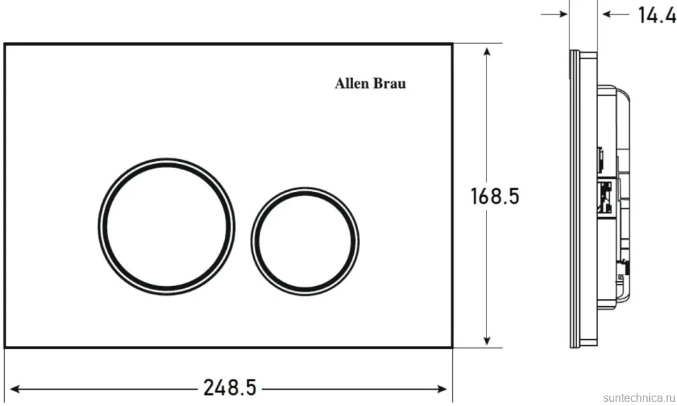 Кнопка смыва Allen Brau Priority 9.20005.20 белая глянец