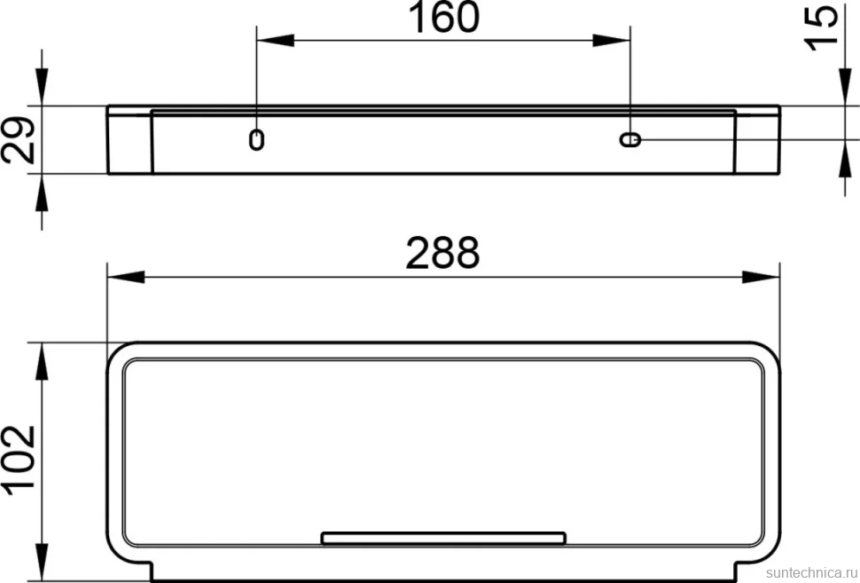 Полка Keuco Plan 14958 хром, черная