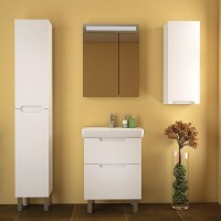 Тумба с раковиной Dreja Q Plus 70 подвесная, белый глянец