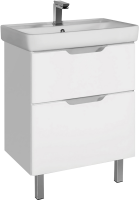 Тумба с раковиной Dreja Q Plus 70 подвесная, белый глянец