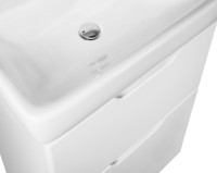 Тумба с раковиной Dreja Q Plus 70 подвесная, белый глянец