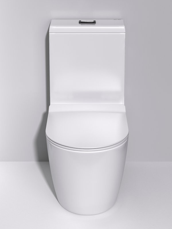 Унитаз-моноблок напольный AM.PM Func C8F8900BSC с черной кнопкой