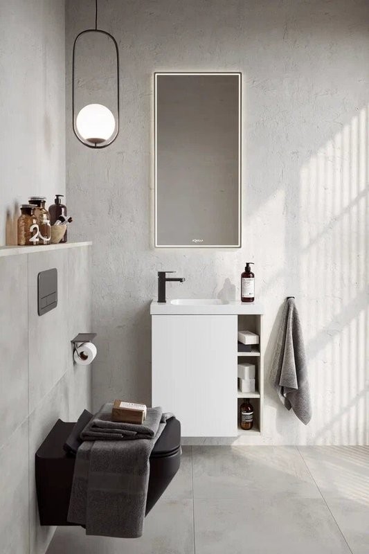 Мебель для ванной комнаты Aqwella Alba 60 L, подвесная, дуб давос