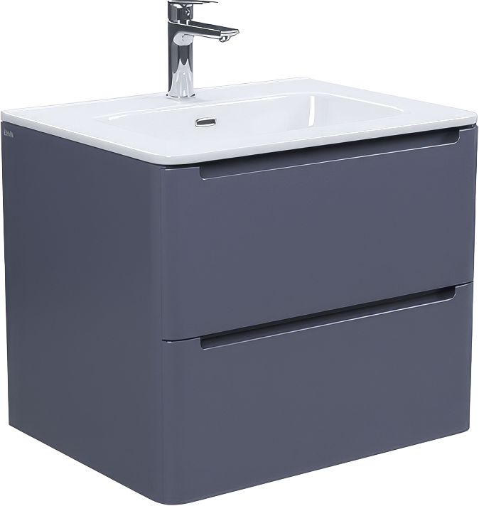 Тумба с раковиной IDDIS Edifice 60 подвесная, темно-серая