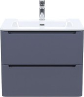 Тумба с раковиной IDDIS Edifice 60 подвесная, темно-серая