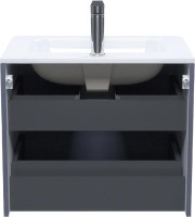 Тумба с раковиной IDDIS Edifice 60 подвесная, темно-серая