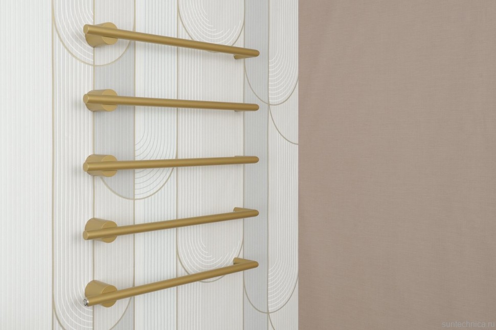 Полотенцесушитель электрический Сунержа Идиллия Master 500 5x60 см, скрытое подключение, золотой шелк, I-образный