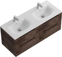 Тумба с раковиной BelBagno Etna 120 для двоих, rovere moro, раковина BB-8099-120-2