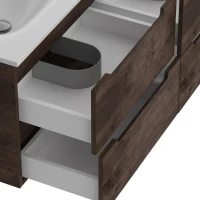 Тумба с раковиной BelBagno Etna 120 для двоих, rovere moro, раковина BB-8099-120-2
