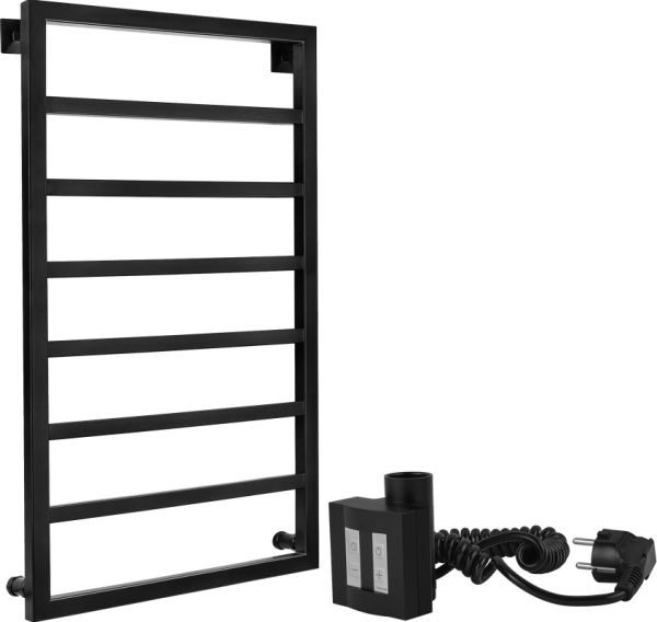 Полотенцесушитель электрический Secado Парма 4603777467265 105x55 см, подключение слева, матовый черный, лесенка