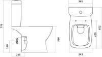 Унитаз-компакт напольный Santek Нео rimless 1WH302418 безободковый