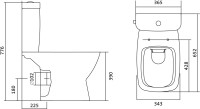 Унитаз-компакт напольный Santek Нео rimless 1WH302418 безободковый