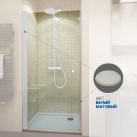 Душевая дверь в нишу Kubele DE020 DE020D601T-CLN-WTMT- 50х200 50, профиль белый матовый