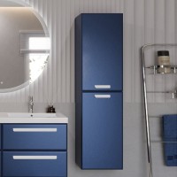 Шкаф пенал для ванной Cezares Eco 40 универсальный ручки сатин, sapfiro