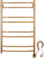 Полотенцесушитель электрический Secado Агата 4 85x55 см, подключение справа, бронза, лесенка, латунь