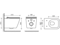 Унитаз подвесной Ceramicanova Metric Rimless CN3007 с микролифтом, безободковый