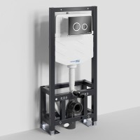 Система инсталляции для унитазов Wasserkraft Dill 61TLT.010.ME.PB01 с кнопкой смыва черной